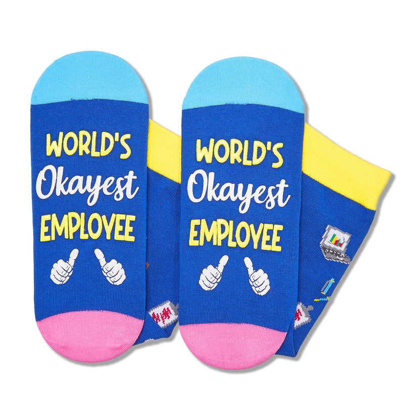 HAPPYPOP Employee Gifts Idea Socks For Men - Employee Appreciation Gifts, Team Gifts for Employees from Boss Men Women With Greeting Card