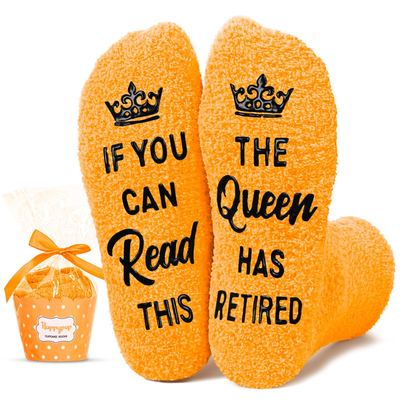 Retirement Gifts Socks Ideas for Women - Retired Gifts Mom, Funny Retirement Socks for Women Retired Socks Fuzzy Socks