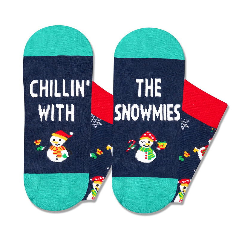 Christmas Gifts Stocking Socks For Men Women - Secret Santa Socks Xmas Stocking Stuffers for Wife Husband, Snowman Socks For Mon Dad