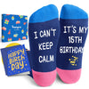 15th Birthday Gifts Ideas - Socks for 15 Year Old Girls Boys, 15th Birthday Gifts Presents for Teens Age 15