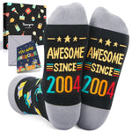 20th Birthday Gifts Socks Ideas - Gifts for 20 Years Old Women Men Best Gifts for 20 Years Old Male Female 2004 Presents, Gifts Greeting Card