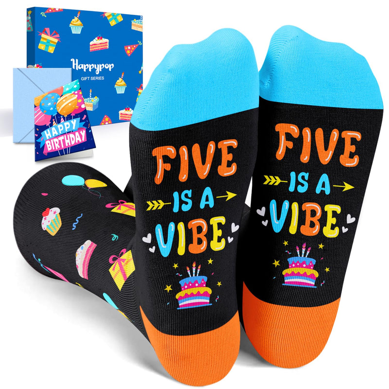 5th Birthday Gifts Socks Ideas - Gift Ideas for Girls Boys Age 5, Presents for 5 Year Olds, Five Year Old Gifts for Kids, Toddler Socks 5t