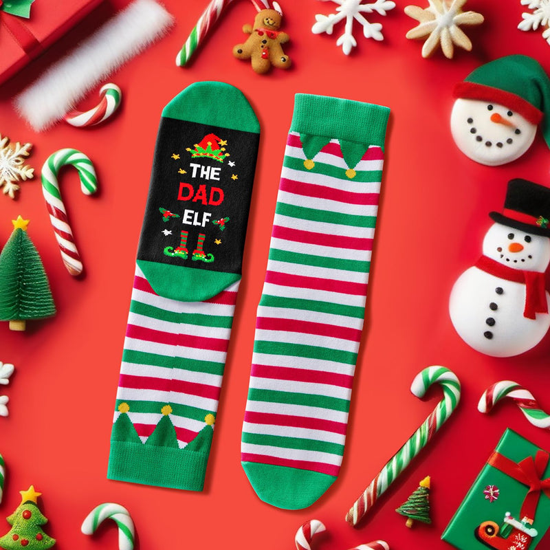 Christmas Gifts Stocking Socks for Men - Secret Santa Socks Xmas Stocking Stuffers for Him Dad - In Green