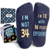 34th Years Old Birthday Gifts for Men - Socks for 34 Year Olds, Gift Ideas for 34 Year Old Man Woman, 34th Birthday Socks