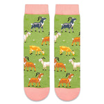 Funny Goat Gifts for Girls - Goat Socks for Goat Lovers Farm Animal Socks Goat Stuff Kid 7-9 Years