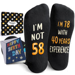 58th Years Old Birthday Gifts for Men - Socks for 58 Year Olds, Gift Ideas for 58 Year Old Man Woman, 58th Birthday Socks