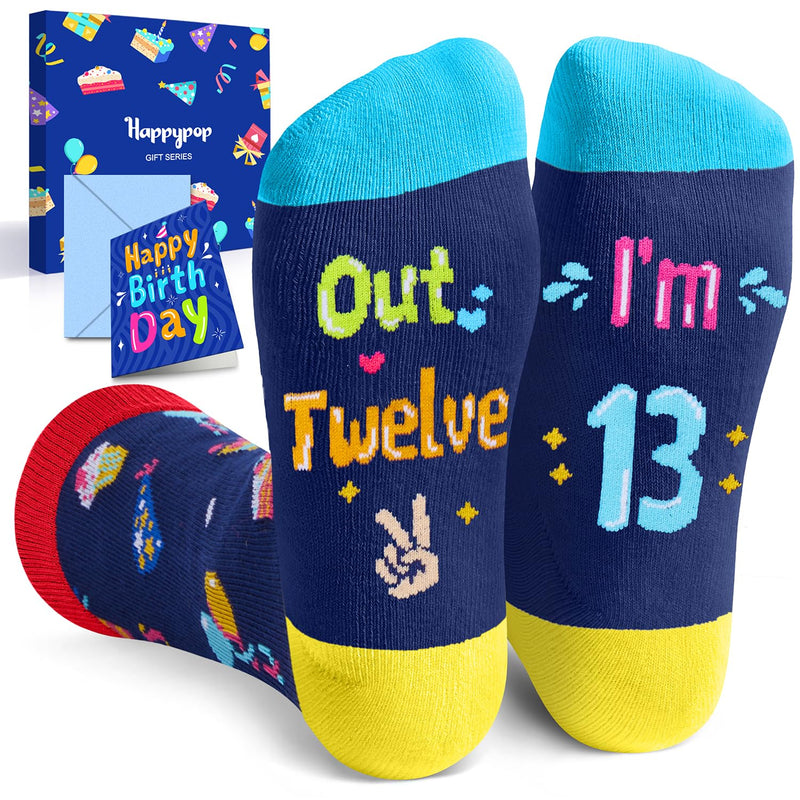 13th Birthday Gifts Ideas Socks - Gifts for 13 Year old Teens, Birthday Presents for 13 Years Boy Girl