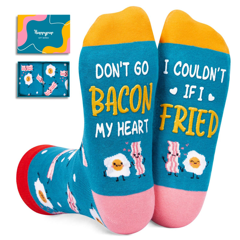 Baon Gifts Bacon Socks Men Women, Meat Lovers Gifts Meat Gifts, Stocking Suffers for Men Women