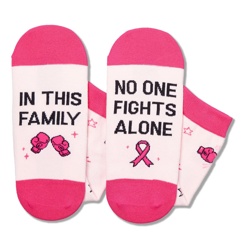 HAPPYPOP Breast Cancer Gifts For Women - Breast Cancer Awareness Socks Inspirational Socks Survivor Socks