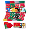 Christmas Gifts Stocking Socks for Girls Boys - Secret Santa Socks Xmas Stocking Stuffers for Big Kids, 4 Pack of Christmas Socks