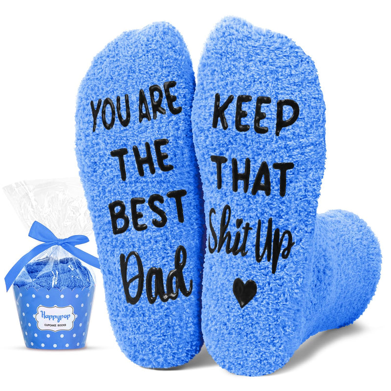 Fuzzy Gifts For Dad Father Him - Funny Dad Socks, Funny Father Gifts Dad Gifts From Son Daughter