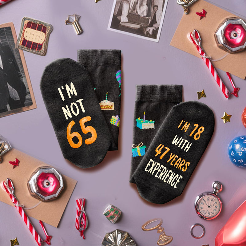 65th Years Old Birthday Gifts for Men - Socks for 65 Year Olds, Gift Ideas for 65 Year Old Man Woman, 65th Birthday Socks