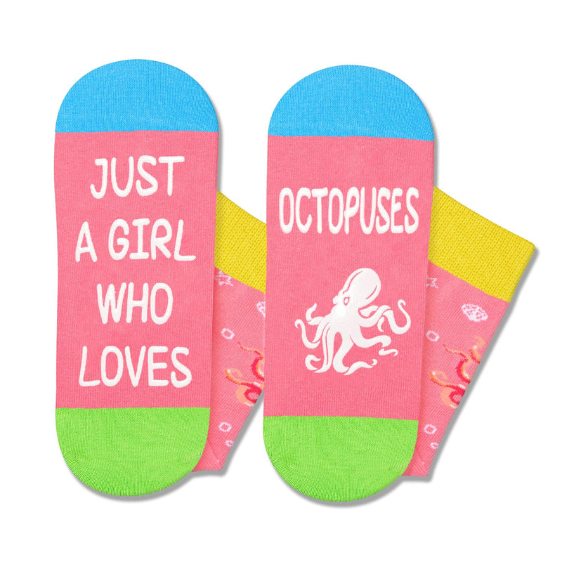 Octopus Gifts for Girls Women - Crazy Octopus Socks Ocean Gifts, Marine Animal Socks for Teens