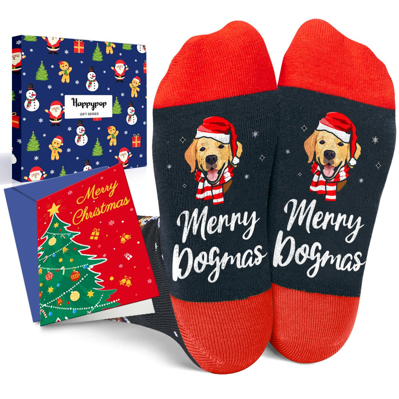 Christmas Dog Gifts Dog Lover Socks - Kids Socks 7-9 Years Old, Dog Stockings Doggie Gifts