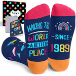 35th Birthday Gifts Ideas Socks - Gifts for Guys in Their 35s, 1989 Birthday Gifts, 35th Birthday Socks, 35 Year Old Gifts for Men Women