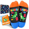 8th Birthday Gifts Ideas Socks - 8 Year Old Socks for Kids, Gifts for Child Boys Girls Age 8, Birthday Gift Box with Greeting Card