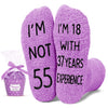 55th Birthday Gifts Ideas for Women - Socks for 55 Year Old Woman, 55th Birthday Gifts for Female, 55 Year Old Gifts for Her