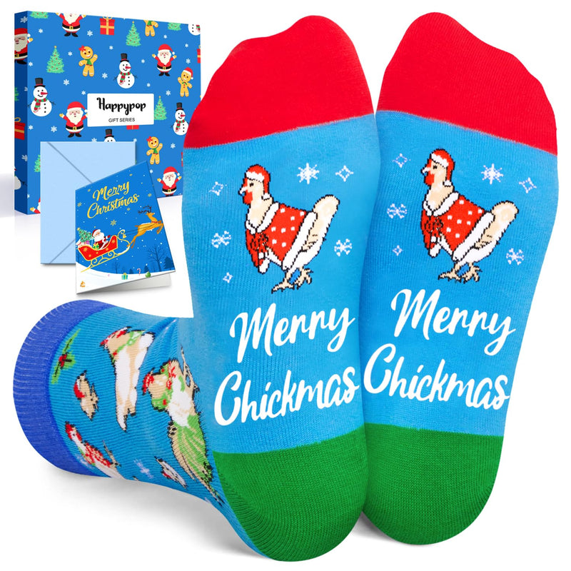 Christmas Gifts Stocking Socks For Kids - Secret Santa Socks Xmas Stocking Stuffers For Chicken Lovers Christmas Rooster Gifts