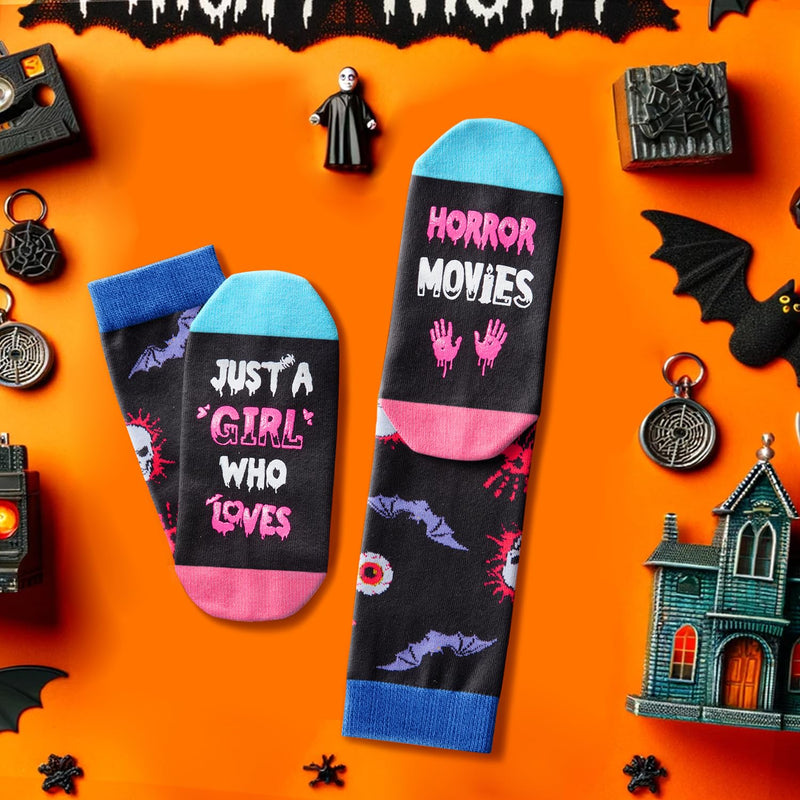 Horror Movie Gifts for Movie Lovers - Scary Movie Gifts for Movie Lovers Women Teen Girls, Horror Scary Gifts, Movie Socks