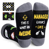 Manager Gifts Ideas Socks - Office Project Nurse Case Property General Manager Gifts, Funny Manager Socks for Eomen Men