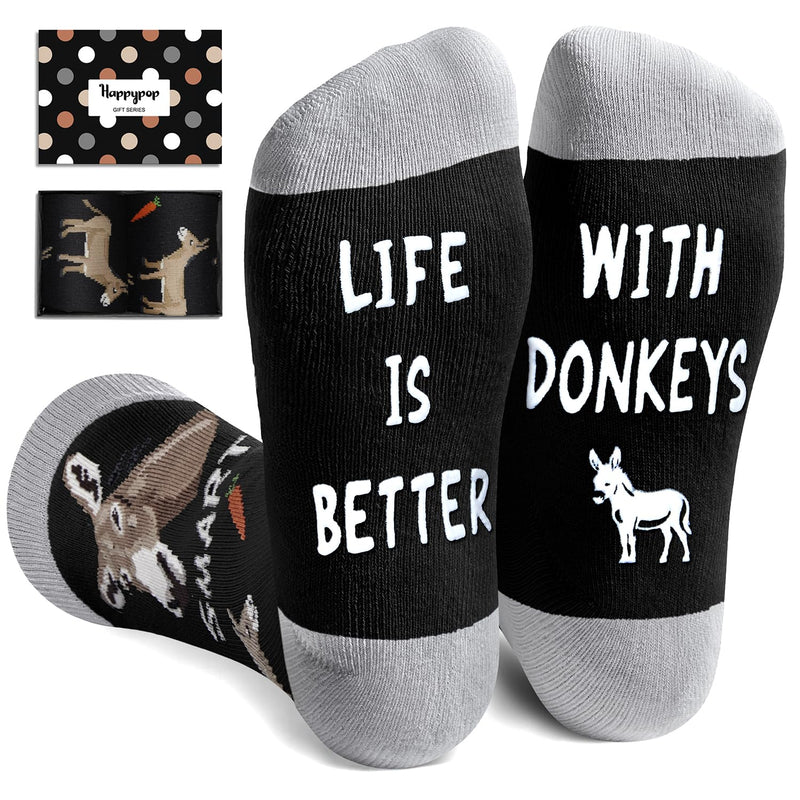 Donkey Gifts Socks Ideas for Men - Donkey Socks Silly Socks, Farm Animal Socks Women Gag Gifts