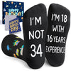 34th Years Old Birthday Gifts for Men - Socks for 34 Year Olds, 34th Birthday Socks, Gift Ideas for 34 Year Old Man Woman