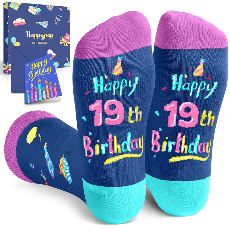 19th Birthday Gifts Ideas Socks - Gifts for 19 Year old Female Male, Gifts for 19 Boys Girls