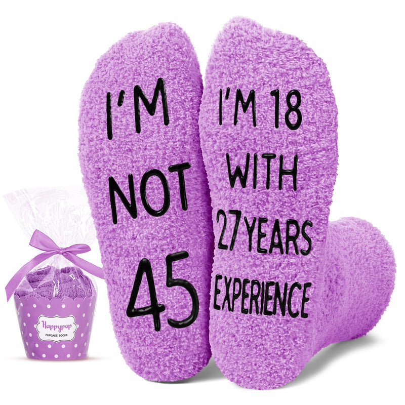 45th Birthday Gifts Ideas for Women - Socks for 45 Year Old Woman, 45th Birthday Gifts for Female, 45 Year Old Gifts for Her