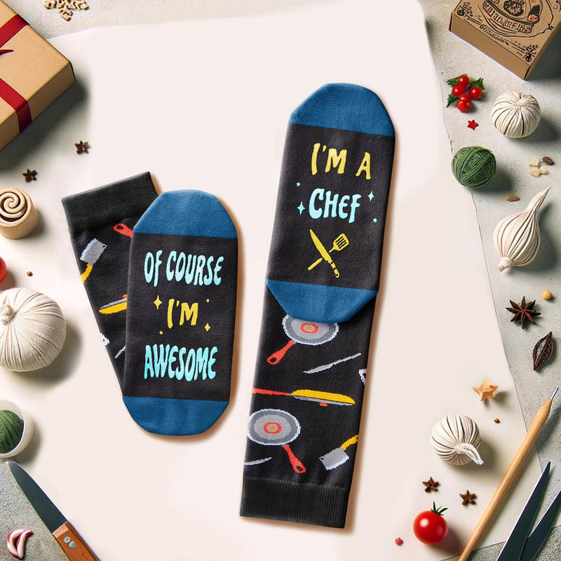 Cooking Gifts For Men Chef Baker - Gifts For Bakers Cooking Lovers, Chef Baking Cooking Baker Socks