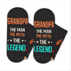 HAPPYPOP Granddad Gifts From Grandson Granddaughter - Grandpa Socks, Grandfather Gifts Grandpa Gifts Gramps Gifts With Greeting Card Keychain