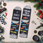 Racing Car Gifts for Men - Motorcycle Train Tractor Socks, Novelty Jake Brake Gifts