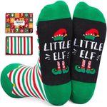 Christmas Gifts Stocking Socks For Men Women - Secret Santa Socks Xmas Stocking Stuffers for Mom Dad, Elf Christmas Socks