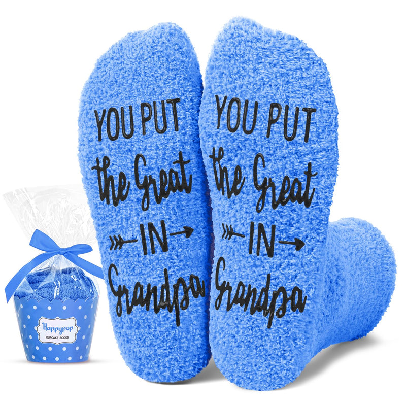 HAPPYPOP Granddaddy Gifts From Grandchildren - Grandpa Socks, Grandpa Birthday Gifts, Grandfather Gifts Grandpa Gifts Gramps Gifts