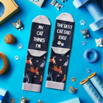 Funny Cat Dad Gifts for Men - Cat Gifts for Cat Lovers, Fun Cat Socks for Men Boys Daddy Him Husband