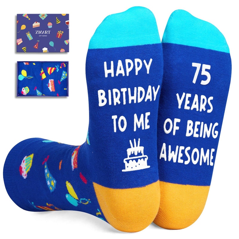 75th Birthday Gifts Ideas Socks - Best 75 Birthday Gifts for Men Women, 75 Year Old Older Men Gift Ideas, Birthday Socks for Elderly