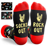 HAPPYPOP Rock and Roll Gifts for Men Women - Funny Punk Rock Gifts Rock Socks for Rock Lovers, Music Gifts for Teens Music Lovers