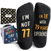 77th Years Old Birthday Gifts for Men - Socks for 77 Year Olds, Gift Ideas for 77 Year Old Man Woman, 77th Birthday Socks