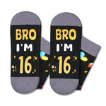 HAPPYPOP 16th Birthday Gifts Ideas for Boys - Socks for Teens Age 16, Presents for 16 Year Old Teen Boys, Birthday Gift Box with Greeting Card