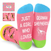 Funny GermanShepherd Socks for Girls - Crazy GermanShepherd Gifts Silly Fun Weird Gifts In Pink