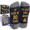 20th Birthday Gifts Socks Ideas - Socks for 20 Year Olds Women Men, Best Gifts for 20 Year Olds, 20th Birthday Socks