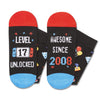 HAPPYPOP 17th Birthday Gifts Ideas for Boys - Socks for Boys Girls Age 17, Awesome Since 2008 Birthday Presents with Greeting Card for 17 Year Olds Teens