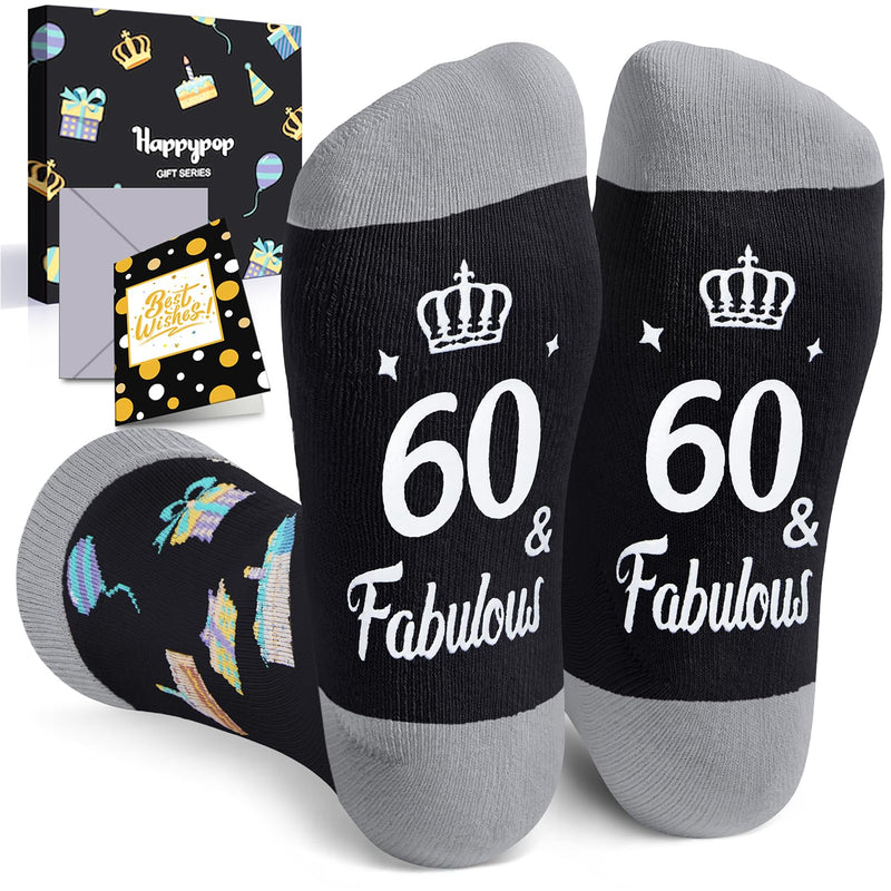 60th Birthday Gifts for Men - Socks for 60 Year Olds, 60th Birthday Socks, Gift Ideas for 60 Year Old Middle Aged Man Woman