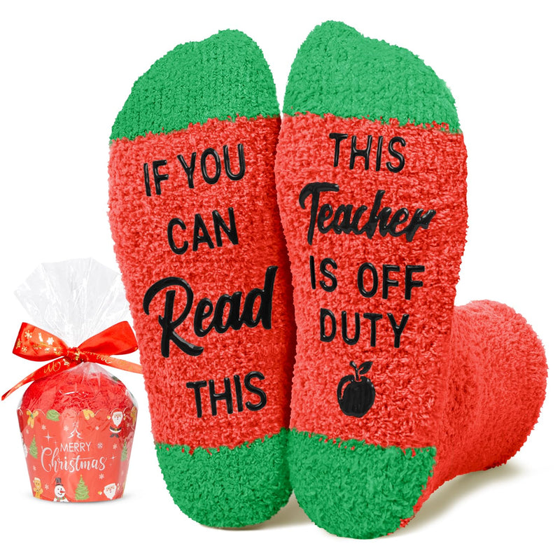 Christmas Teacher Gifts Ideas Stocking Socks - Secret Santa Gift for Teachers, Funny Teacher Gifts Teacher Appreciation Gifts