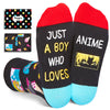 HAPPYPOP Anime Gifts for Teen Boys - Anime Lover Gifts, Anime Socks Anime Stuff Anime Merch, Cool Kids Socks 7-9 Years