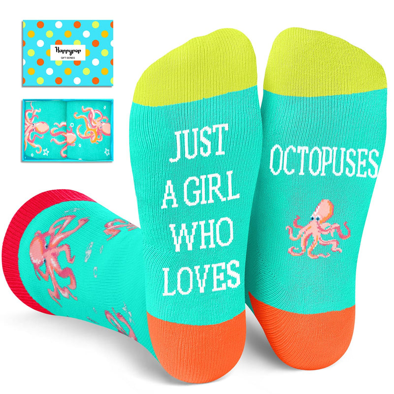 Octopus Gifts for Women Girls - Crazy Octopus Socks Ocean Gifts, Marine Octopus Socks Animal Socks