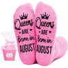 August Birthday Gifts for Women Queen Gifts, Birthday Socks Queen Socks, Socks for Her Female