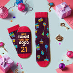 21st Birthday Gifts Socks Ideas - Socks for 21 Year Olds Women Men, Best Gifts for 21 Year Olds, 21st Birthday Socks