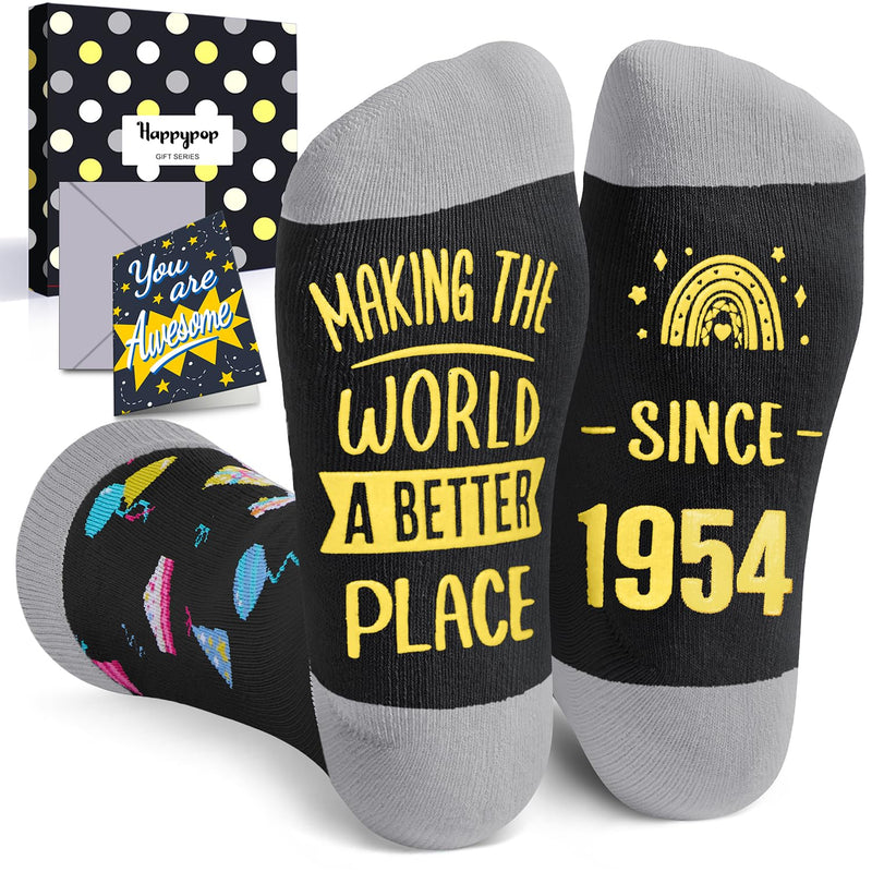 70th Birthday Socks Gifts Ideas - 1954 Birthday Gifts for Older Men Senior Citizen, Best Gifts for 70 Year Old Elderly Parents