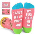 Funny Pug Gifts for Pug Lovers - Novelty Pug Socks Crazy Silly Cute Fun Socks