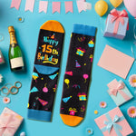 15th Birthday Gifts Ideas Socks - Gifts for 15 Year old Boy Girl, Birthday Present for Teens 15